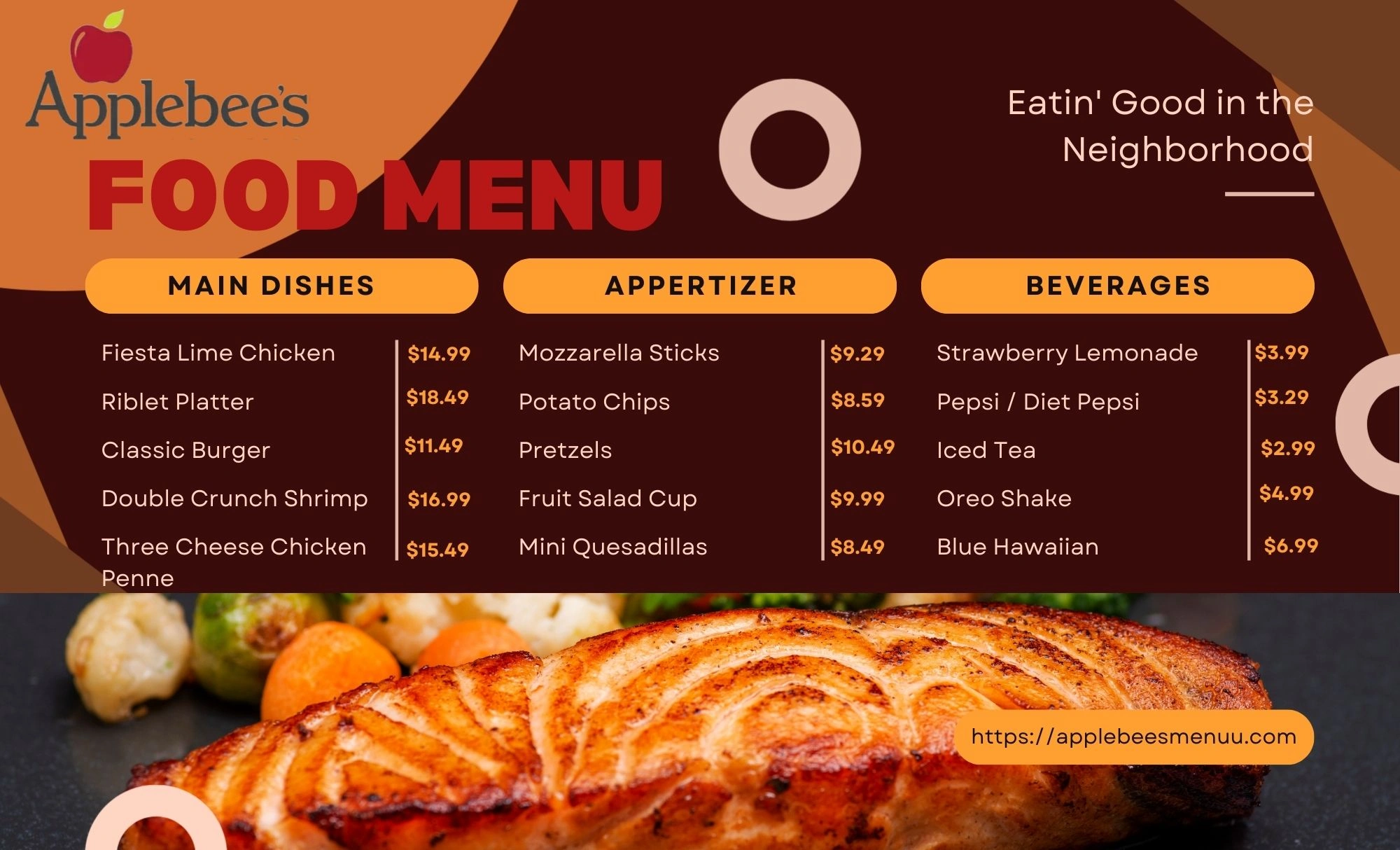 Applebees Menu With Prices and Pictures January 2026 1 Applebee's Menu prices