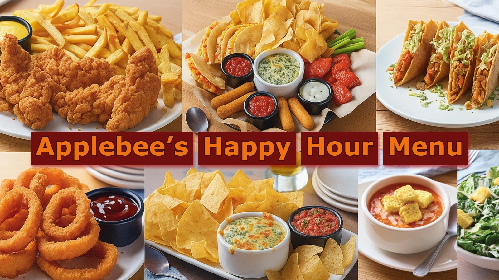 Applebee's happy hour menu with prices